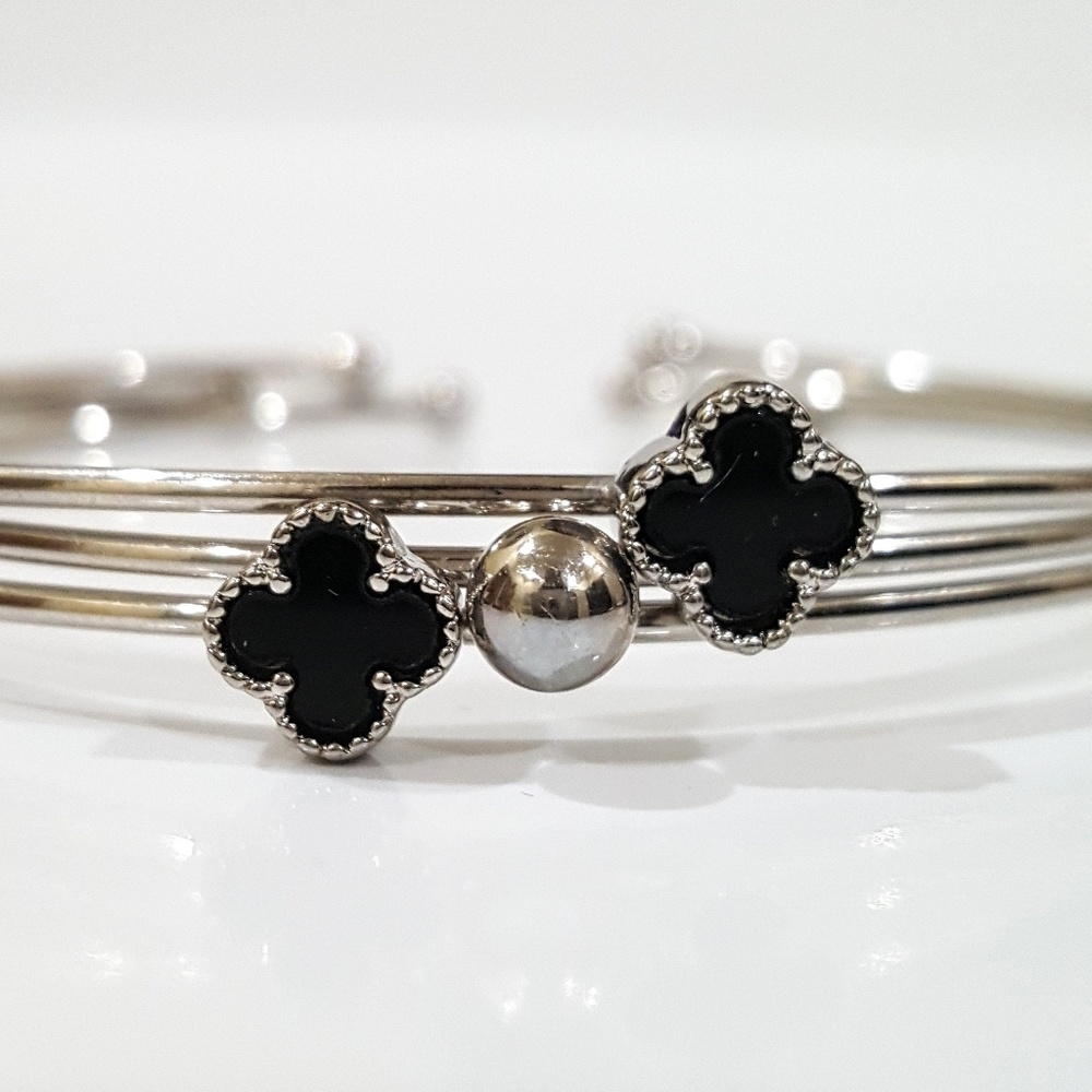 Silver & Black Bracelet Set - Picture 5 of 8